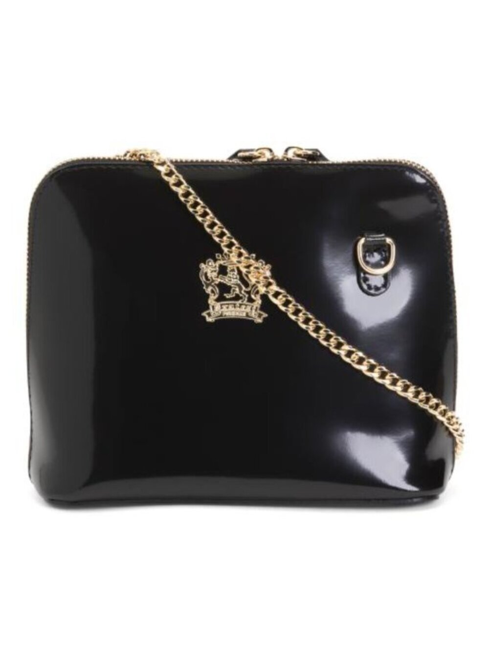 PRATESI Made In Italy Leather Radica Dome Crossbody